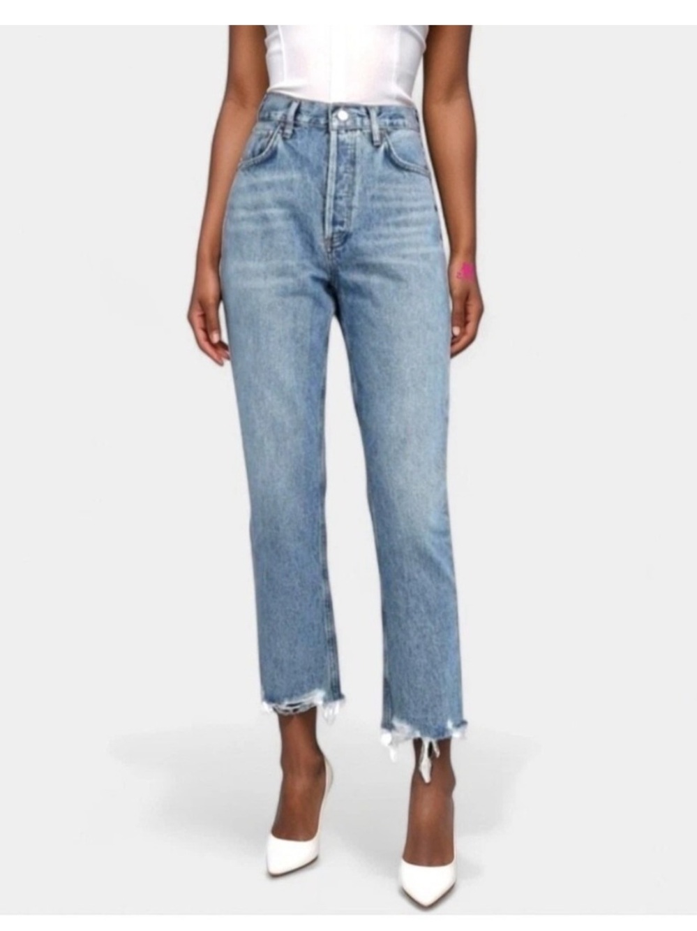 Agolde Riley High Rise Button Fly Jeans